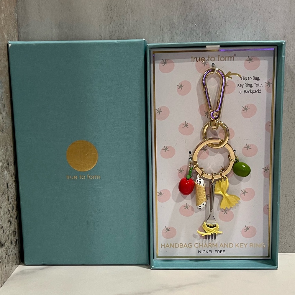 True to Form Key Ring Handbag Charms for Foodie